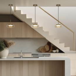 Colgante CITÉ oro-ambar led 9w 500lm 3000k - ALEMAR