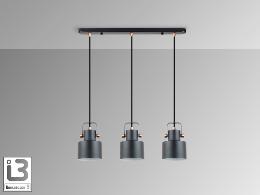 i3-ERIKA- LAMPARA 3L NEGRO-COBRE - ILUMINACION i3 By SCHULLER