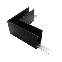 Esquina 90º de Carril Superficie negro Serie MAGNETO MANTRA