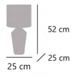 Sobremesa Barron Gris Alemar - Pantalla Textil - 52x25cm