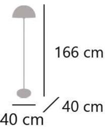 Pie salon MARNAU 1 L negro 1 x 60w e-27 - ALEMAR