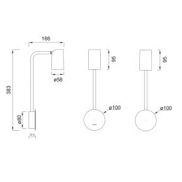 Aplique interior SAL Negro Mantra - Bombilla Led