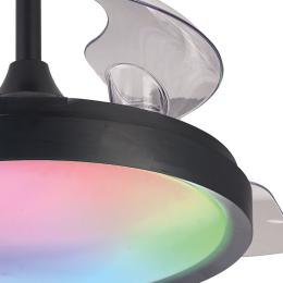 Ventilador Siberia Mini Mantra - Negro RGB Motor DC Luz LED Ø45-91cm.