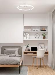 Ventilador Nepal mini Mantra - Blanco Motor DC Luz LED Ø75cm.