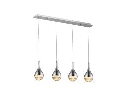 Lámpara colgante Elie Schuller - acabado cromo 4L. LED.