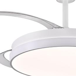 Ventilador ALTHEA L Blanco P&B - Motor DC Ø50-108cm Luz LED