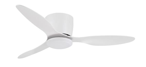 Ventilador Emily Blanco Sin luz especial techos bajos - Motor DC. 107cmØ.