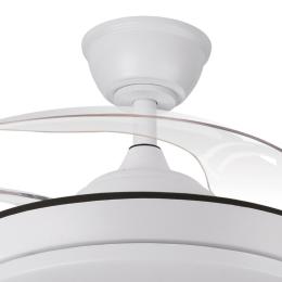 Ventilador Tridente Mini Blanco - Fabrilamp. Motor DC Ø91cm