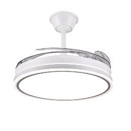 Ventilador STELLA XL Blanco P&B - Motor DC Ø50-122cm Luz LED