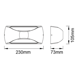 Aplique exterior Mantra BUTAN Blanco - Luz LED