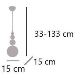Colgante ELON 15 negro 1 x 60w e-27 - ALEMAR