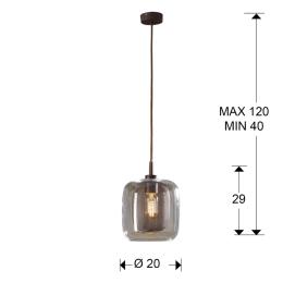Colgante Fox Schuller - Vintage 1 tulipa - LED
