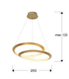 ETERNITY- LAMPARA PAN ORO Ø60 - SCHULLER