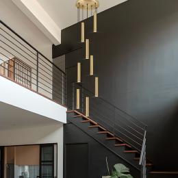 Colgante 8L ANTIA latón 8 x 40w gu-10 - ALEMAR