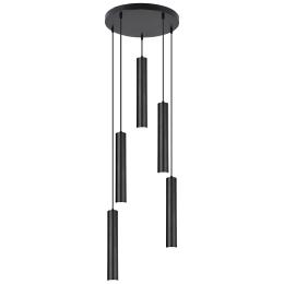 Colgante 5L ANTIA negro 5 x 40w gu-10 - ALEMAR
