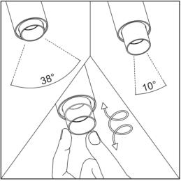 Foco imantado MAGNETO 48V Mantra - Negro 7W optica regulable