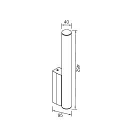 Aplique interior ANTIGA vertical Oro Mantra - Luz Led