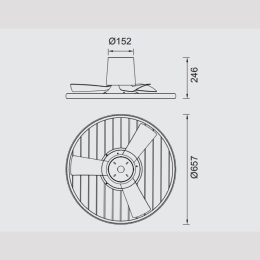 Ventilador Soho Mantra - Negro Motor DC Luz LED Ø66cm