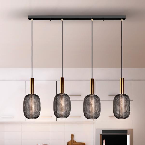 MICRON-LAMPARA 4L ORO/NEGRO - SCHULLER