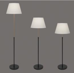 Pie salon KENDAL negro-latón 1 x 60w e-27 - ALEMAR