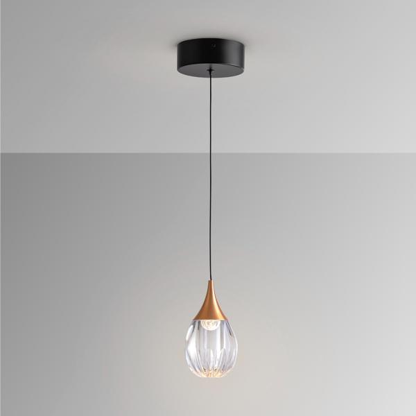 CORINA- LAMPARA 1L NEGRO-COBRE - SCHULLER