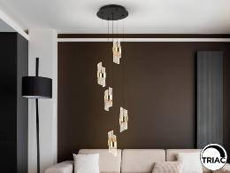 ILIADA- LAMPARA 5L NEGRO-ORO D30 - SCHULLER