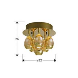 ROCIO- PLAFON 6L ORO DIMABLE - SCHULLER