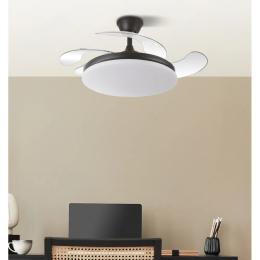 Ventilador Tridente Mini Negro - Fabrilamp. Motor DC Ø91cm