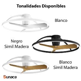 Ventilador Nepal II Mantra - Negro Madera Motor DC Luz LED Ø75cm.