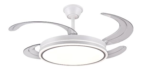 Ventilador STELLA XL Blanco P&B - Motor DC Ø50-122cm Luz LED