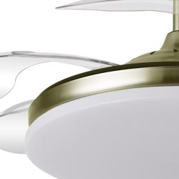 Ventilador Tridente Cuero Fabrilamp - Motor DC Ø107cm