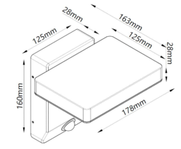 Aplique exterior Cooper Blanco Mantra - Sensor Luz LED