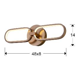 Aplique pared Colette Schuller - Oro rosa 13x50cm. LED