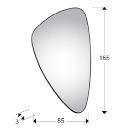 Espejo ORIO Triangular Negro - Schuller -  165x85cm