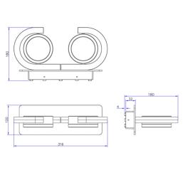 Aplique exterior Iguazu Blanco - 2 luces Mantra