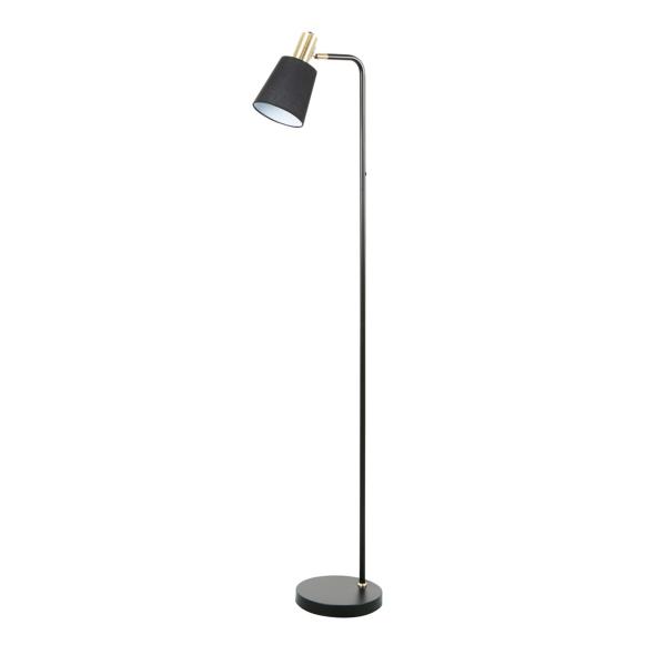 i3-GISELA- PIE SALON 1L NEGRO-LATON - ILUMINACION i3 By SCHULLER