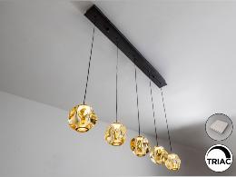 ZARIA LAMP 5L- NEGRO/BRONCE/AMBAR DIM - SCHULLER