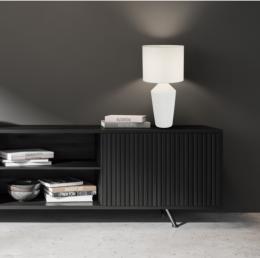 Sobremesa BARRON blanco 1 x 60w e-27 - ALEMAR