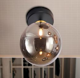 DARK - APLIQUE/PLAFON 1L NEGRO-LATON - SCHULLER