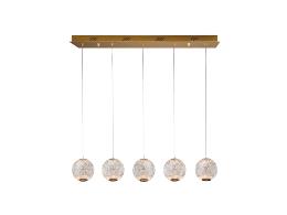 Lampara Austral Schuller - acabado Oro 5 luz LED