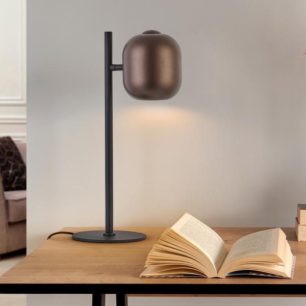 NIMES SOBREMESA 1L NEGRO-MARRON - ILUMINACION i3 By SCHULLER