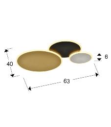 UMBRA PLAFON ORO-NEGRO-BLANCO - SCHULLER