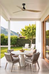 Ventilador Outwood L FARO - Marron Roble - IP44 Ø150cm.