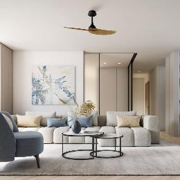 Ventilador IPANEMA II Negro Madera Mantra - Motor DC Ø106cm.