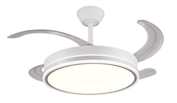 Ventilador Diana L Blanco P&B - Motor DC Ø50-108cm Luz LED