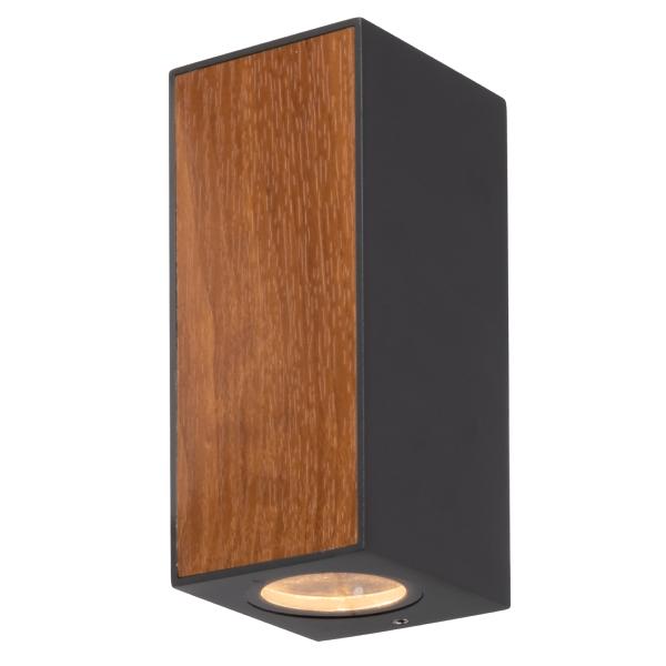 Aplique exterior Beret Gris Oscuro/Madera - 2 luces Mantra