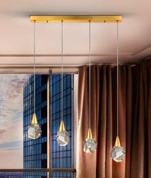 Lampara techo lineal AQUARIA Oro - Schuller - Luz LED