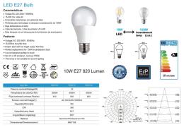 Bombilla E-27 Mantra tamaño Estandar