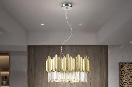 Colgante TIARA Oro - Schuller. Bombilla LED G9