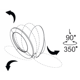 Aplique interior TORONTO Negro Mantra - Luz LED 